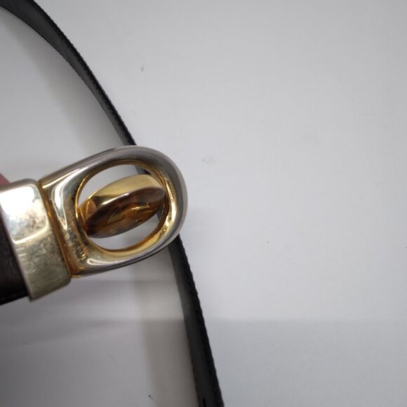 Vintage Gucci Reversible GG Black Brown Leather Belt - Picture 9 of 15